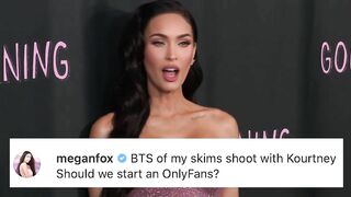 Kourtney Kardashian & Megan Fox Tease Joint OnlyFans Account In Sexy Black Thongs