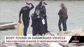 Man's body and two cars found in waters off West Beach | 7NEWS