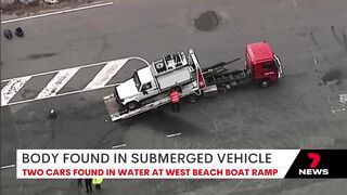 Man's body and two cars found in waters off West Beach | 7NEWS