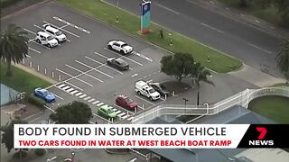 Man's body and two cars found in waters off West Beach | 7NEWS