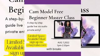 Cam Model Live Free MasterClass ( Webcam Models) 2022