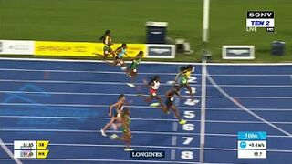 Women's 100M Final Commanwealth Games 2022 Birmingham Thompson Herah Won Gold