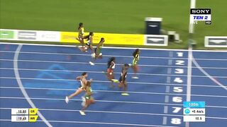 Women's 100M Final Commanwealth Games 2022 Birmingham Thompson Herah Won Gold