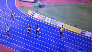 Joseph Paul Amoah wins his 200m heats. Commonwealth games 2022.