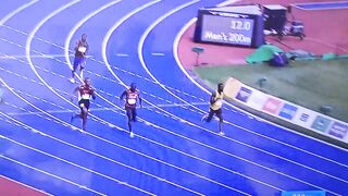 Joseph Paul Amoah wins his 200m heats. Commonwealth games 2022.