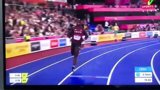 Benjamin Azamati finishes 4th in 100m final at Commonwealth games.