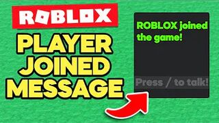 How to Make a Player Joined Chat Message in Roblox Studio!