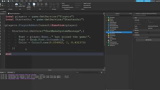 How to Make a Player Joined Chat Message in Roblox Studio!