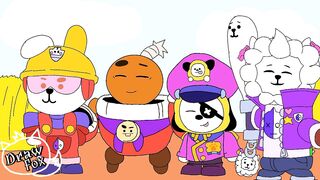 BT21 SKINS IN SHOWDOWN | BRAWL STARS ANIMATION.