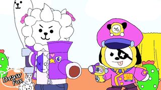 BT21 SKINS IN SHOWDOWN | BRAWL STARS ANIMATION.