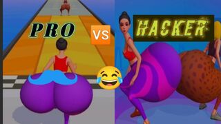 twerk race NOOB vs Pro vs Hacker android iOS All Level Gameplay