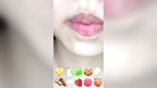 asmr ALOE VERA DRINK MILK MERINGE COOKIE TIKTOK JELLY PEACH GUMMY CHOCOLATE BALL eating sounds