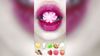 asmr ALOE VERA DRINK MILK MERINGE COOKIE TIKTOK JELLY PEACH GUMMY CHOCOLATE BALL eating sounds