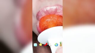 ASMR Eating Satisfying Emoji Food Challenge Trolli Gummy Planet Ice Jelly Mukbang 먹방