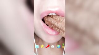 ASMR Eating Satisfying Emoji Food Challenge Trolli Gummy Planet Ice Jelly Mukbang 먹방