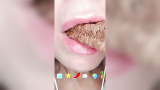 ASMR Eating Satisfying Emoji Food Challenge Trolli Gummy Planet Ice Jelly Mukbang 먹방