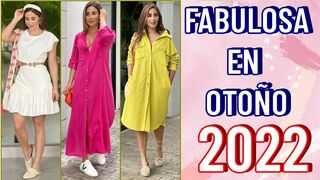 CÓMO VERTE FABULOSA EN OTOÑO 2022#vestidos#shorts #moda #woman #tendencia2022#fashion #pasarela????