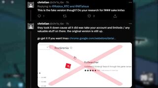 DELETE THIS EXTENSION NOW! (FAKE ROBLOX ROSEARCHER PLUGINS)