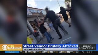 Video shows group brutally attacking street vendor at Dockweiler Beach