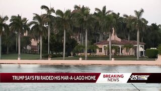 Large crowds gather on Palm Beach after FBI searches Donald Trump's Mar-A-Lago resort