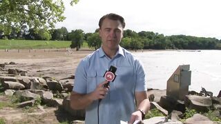 Severe storms cause sewage overflow at Cleveland's Edgewater Beach