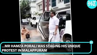 Kerala man bathes in pothole, performs yoga in front of MLA; Bengaluru-style protest In Malappuram