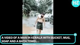 Kerala man bathes in pothole, performs yoga in front of MLA; Bengaluru-style protest In Malappuram