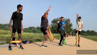 Stretching Exercise with Resistance Bands