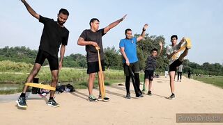 Stretching Exercise with Resistance Bands