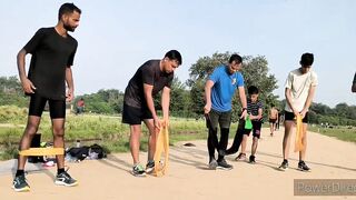 Stretching Exercise with Resistance Bands