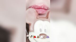 ASMR Eating Satisfying Emoji Food Challenge Jelly Wagashi Tanghulu Chocolate Mukbang 먹방