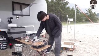 Jk Cooking on beach ???? // Part-6 #cutelife #shorts #btscooking