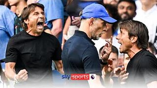 UNREAL SCENES! Tuchel and Conte SQUARE OFF at full-time! ???? | Both managers red carded ????