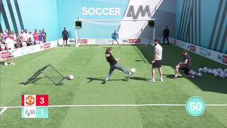 Man United fans take on Soccer AM in the Volley Challenge ????