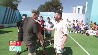 Man United fans take on Soccer AM in the Volley Challenge ????