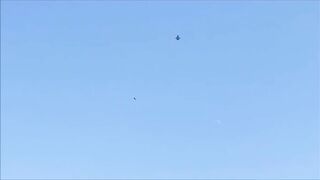 Only A Minute Chase Fighter Jets Between Two Sukhoi Over Odessa Beach || Possible Su-24 And Su-30