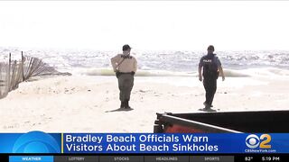 Bradley Beach officials warn visitors about beach sinkholes