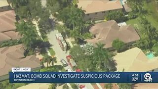 Hazmat, bomb squad investigate suspicious package in west Boynton Beach community
