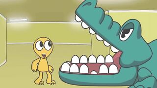 The Backrooms - Rainbow Friends play Crocodile Dentist | Roblox Rainbow Friends Animation