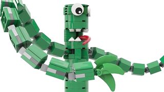 [LEGO + ROBLOX] Making a big Green Rainbow Friend!