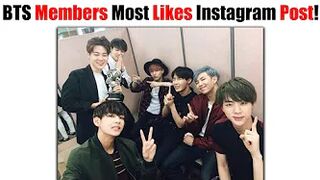 BTS Members Most Likes INSTAGRAM Photo Of All Time... ????????????