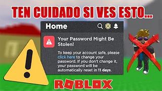 Si ves ESTO en tu roblox ten CUIDADO o tu CUENTA podria ser ROBADA⚠️