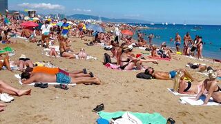 Beach Sant Miquel, Barcelona beach walk/ walking Spain best beaches