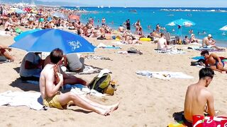 Beach Sant Miquel, Barcelona beach walk/ walking Spain best beaches