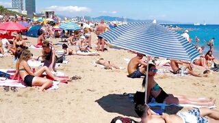 Beach Sant Miquel, Barcelona beach walk/ walking Spain best beaches