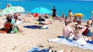 Beach Sant Miquel, Barcelona beach walk/ walking Spain best beaches