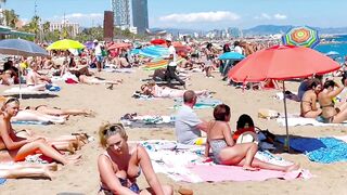 Beach Sant Miquel, Barcelona beach walk/ walking Spain best beaches