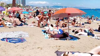 Beach Sant Miquel, Barcelona beach walk/ walking Spain best beaches