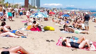 Beach Sant Miquel, Barcelona beach walk/ walking Spain best beaches