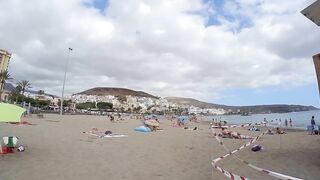 Badalona Beach Barcelona Spain Beach Walk August 2022